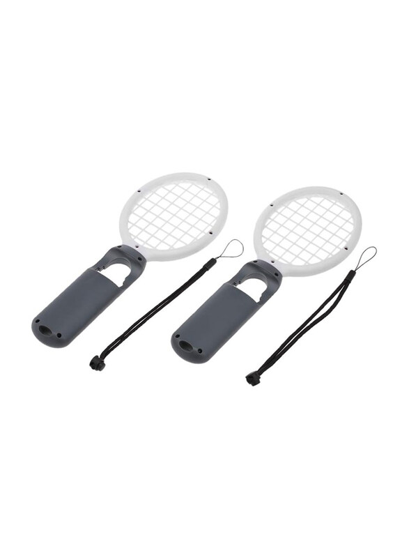 

Lixada 2-Piece Lot ABS Tennis Racket Tennis Racquet Somatosensory Game Sports Handle Controller for Nintendo Switch NS Joy-con, Black/White