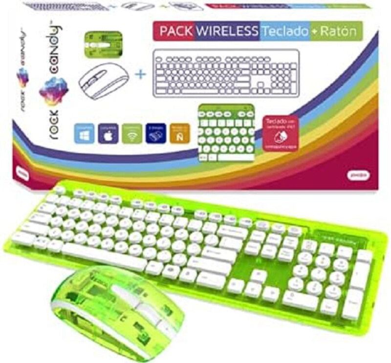 

Multiple Pdp Rock Candy Wireless Keyboard + Mouse for PC, Lime Green