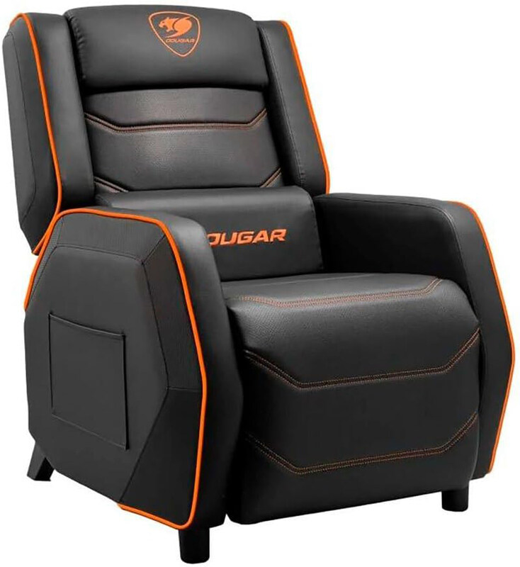 

Generic Cougar Gaming Sofa Ranger S Steel-Frame Breathable Pvc Leather With Lumbar Pillow, Orange