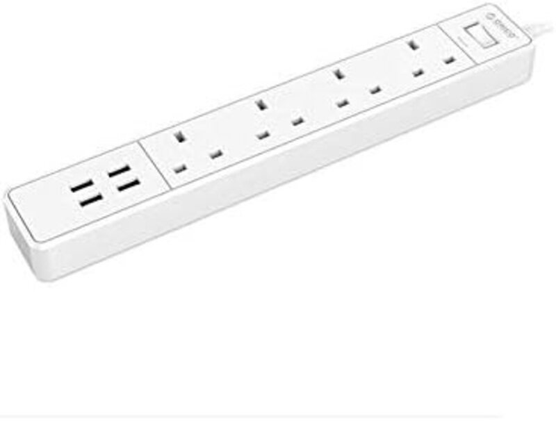 

Orico Home Power Centre with 5 USB Ports & 4 Outlet Surge Protector, White