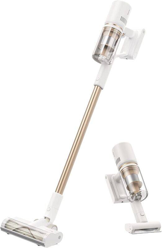 

Dreame T30 Cordless Stick Vacuum Cleaner, 0.5L, 130W, White/Gold
