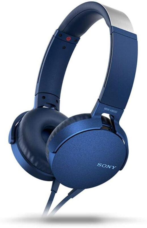 

Sony MDR-XB550AP Extra Bass Wired Over-Ear Headphones, Blue
