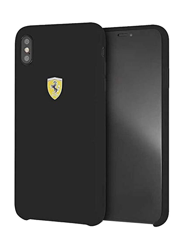 

Ferrari Apple iPhone XS Max CG Silicone Mobile Phone Case Cover, Black