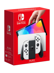 Nintendo Switch OLED Model, 64GB, White Controllers