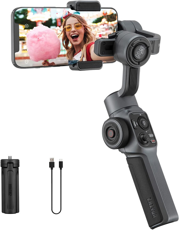 

Zhiyun Universal Smooth 5 3-Axis Handheld Smartphone Gimbal Stabilizer with Tripod Ideal, Black