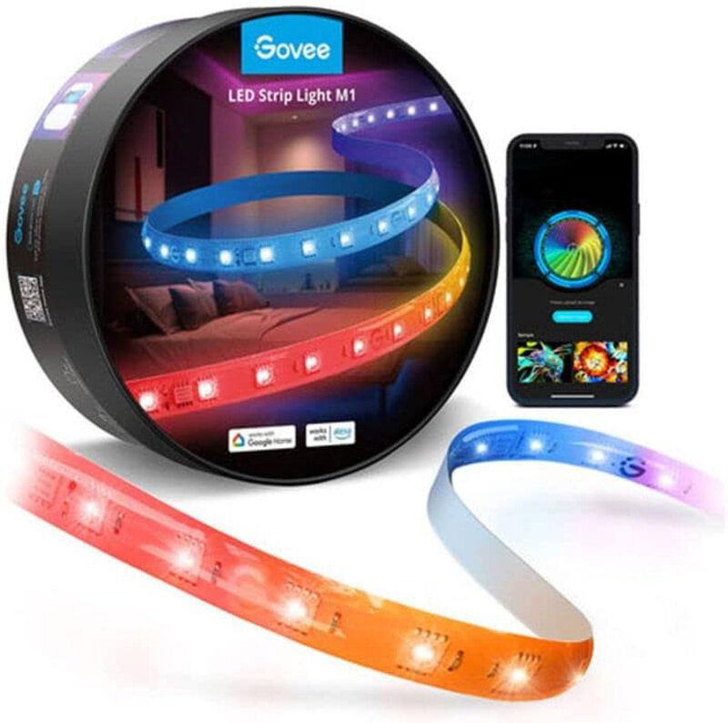 

Govee 2-Meter M1 RGBIC LED Strip Lights with App Support, Multicolour