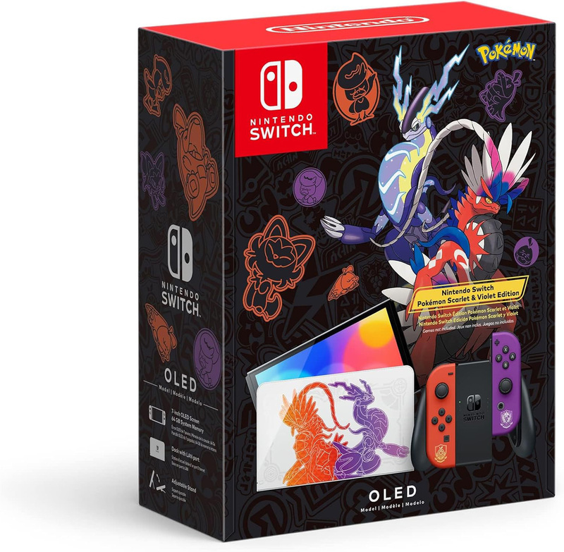 

Nintendo Switch OLED Model Pokemon Scarlet and Violet Limited Edition Console, 64GB, Multicolour