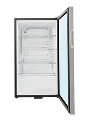 Yamada 85L Glass Single Door Refrigerator, YCC90GS, Black/Stainless Steel