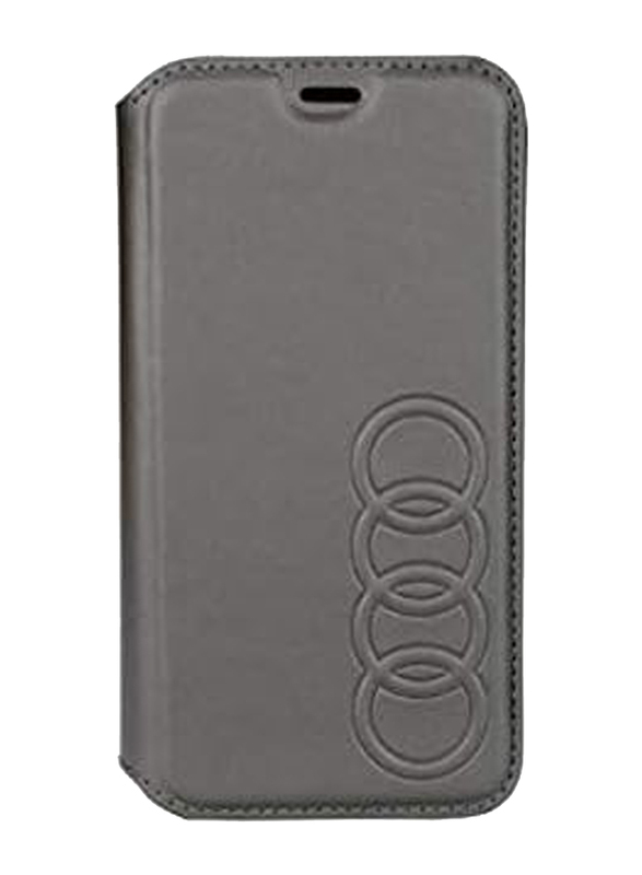 

Generic Apple iPhone XS Audi Synthetic Leather Folio Mobile Phone Case Cover, TT D1, Grey