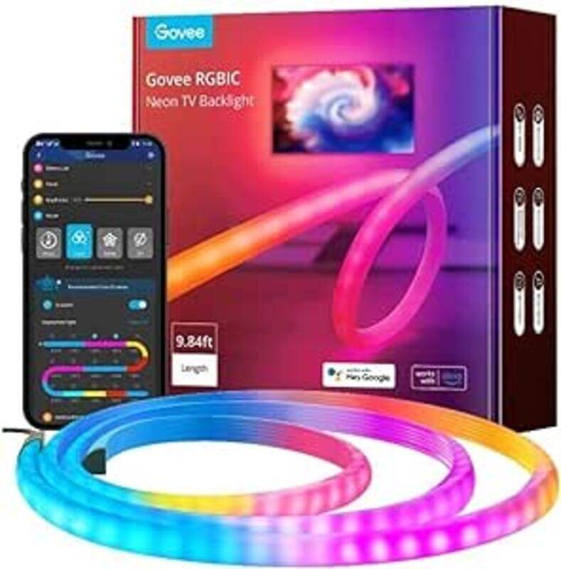 

Govee RGBIC Neon TV Backlight,suitable for 45-55 inch (four