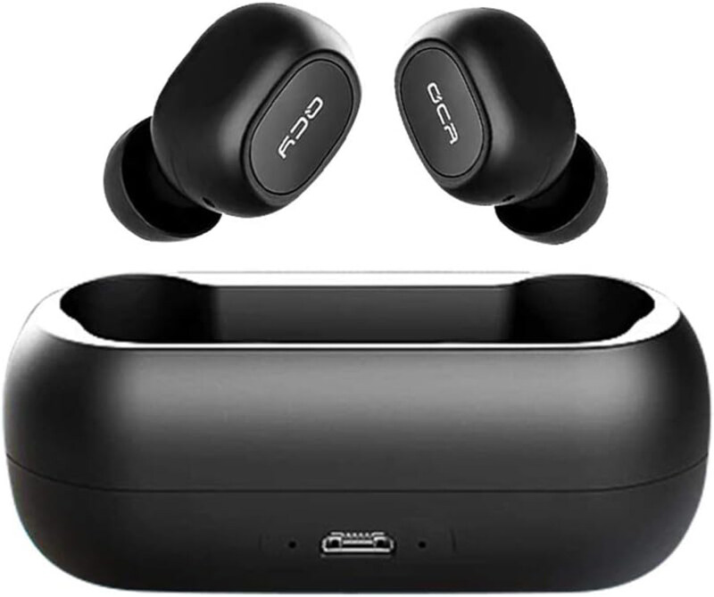 

Qcy T1C Crystal Sound Bass Stereo Bluetooth V5.0 Mini Wireless In-Ear Earbuds, Black