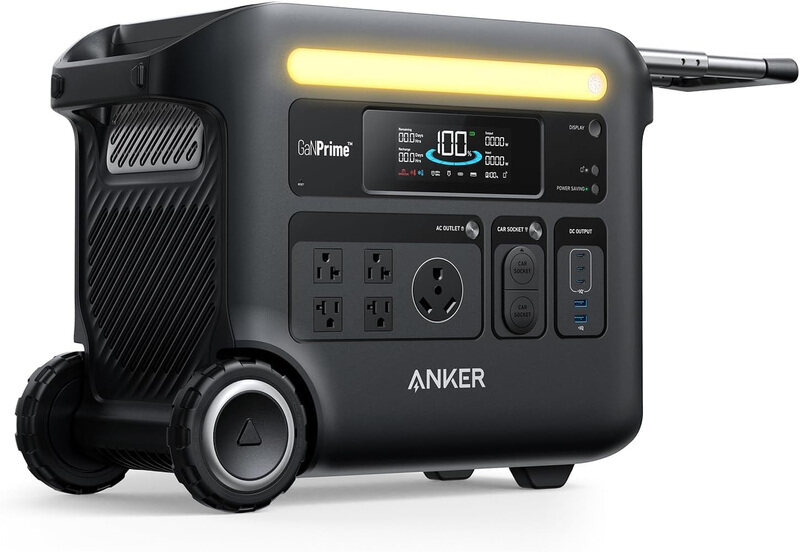 

Anker SOLIX F2600 Portable Power Station, 2400W, Black