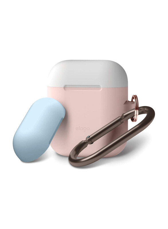 

Elago Duo Hang Case for Apple AirPods, Pink/White/Pastel Blue
