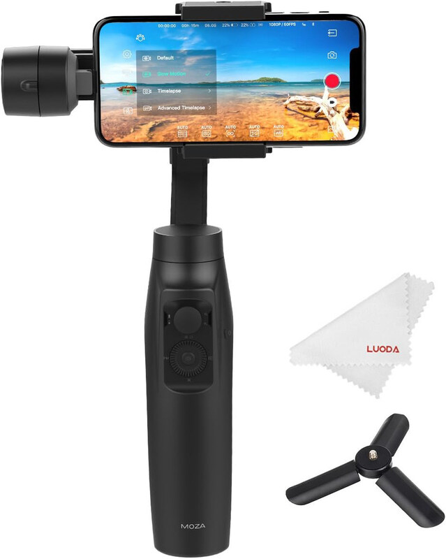 

Moza Apple iPhone X Wireless Phone Charging Smartphone Gimbal Stabilizer, Black