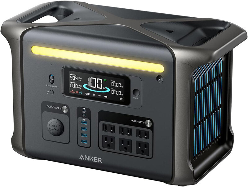 

Anker SOLIX F1500 Portable Power Station, 1800W, Black