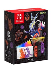 Nintendo Switch OLED Model Pokemon Scarlet & Violet Edition Controller, Orange/Purple, UAE Version