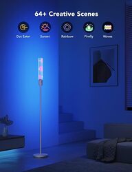 Govee RGBIC Cylinder Floor Lamp, LED Corner Floor Lamp with Wi-Fi App Control, Smart Lamp with 64+ Scenes, DIY Mode, Music Sync, 1500 Lumens Modern Lamp for Bedroom, Living Room
