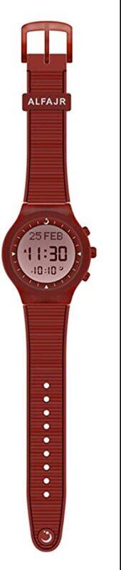 

Al Fajr Sport Watch with Rubber Strap and case for unisex/Digital WY-16 -Red