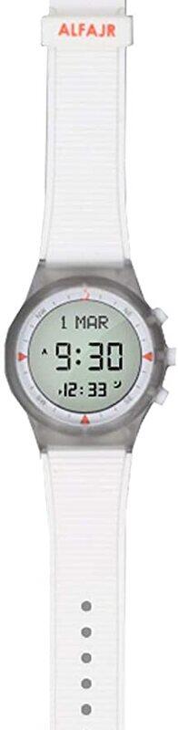 

Al Fajr Sport Watch with Rubber Strap and case for unisex/Digital WY-16 -White