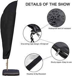Yulan Outdoor Patio Cantilever Umbrella, Black