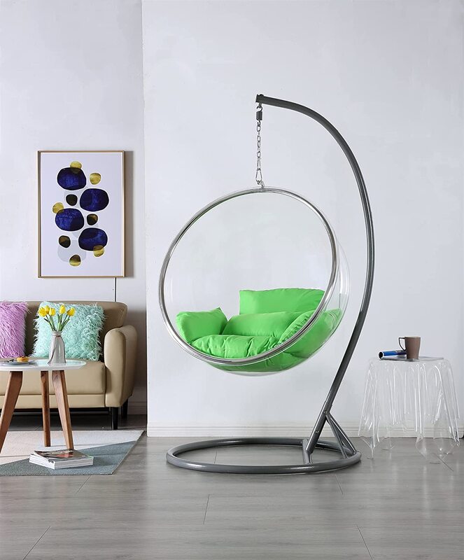 Yulan Transparent Bubble Standing Swing Chair, Multicolour
