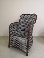 Yulan Outdoor Patio Rattan Furniture Bistro Sofa and Chair Set, 3 Piece Grey