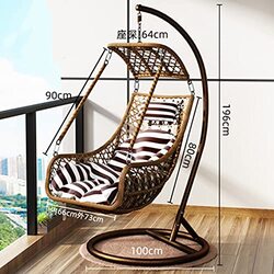 Yulan Comfortable Hanging Chair for Outdoor Patio Swing Hanging, Grey