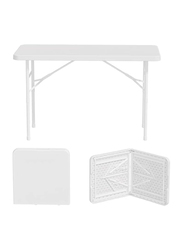 Yulan ZC122-0378 Outdoor Multi-Functional Adjustable Folding Plastic Table, White