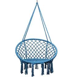 Ex Macrame Swing Hammock Chair, Blue