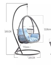 Yulan Outdoor Comfortable Hanging Chair, YL0T08-540, Grey