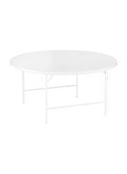 Yulan ZY135-0375 Outdoor Round Folding Table, White