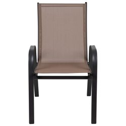 Yulan Outdoor Stack Chair with Flex Comfort Material, Brown