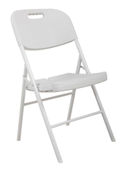 Yulan YZ104-0379 Outdoor Folding Plastic Chair, White