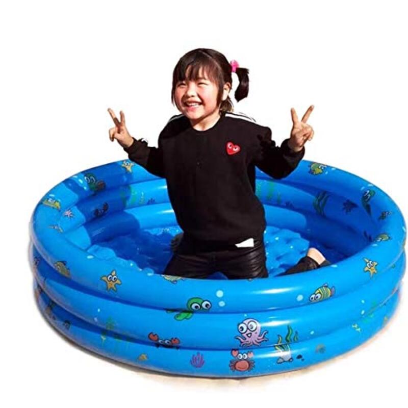 Ex 3-Ring Baby Swimming Pool, 130cm, Blue