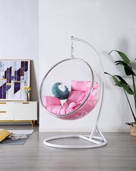 Yulan Transparent Standing Bubble Indoor Swing Hanging Chair with Stand, Clear