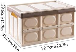 Ex Foldable Plastic Storage Utility Box with Lid, 50l, Multicolour