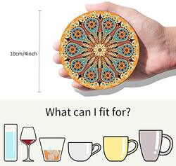 Ex 6-Piece Absorbent Coasters for Glass, Mugs & Cups, Multicolour