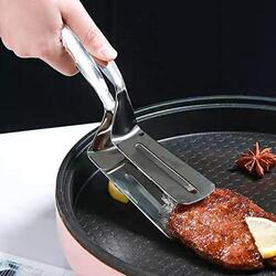Yulan Stainless Steel Food Serving Grilling Barbecue Tong, YU007, Silver