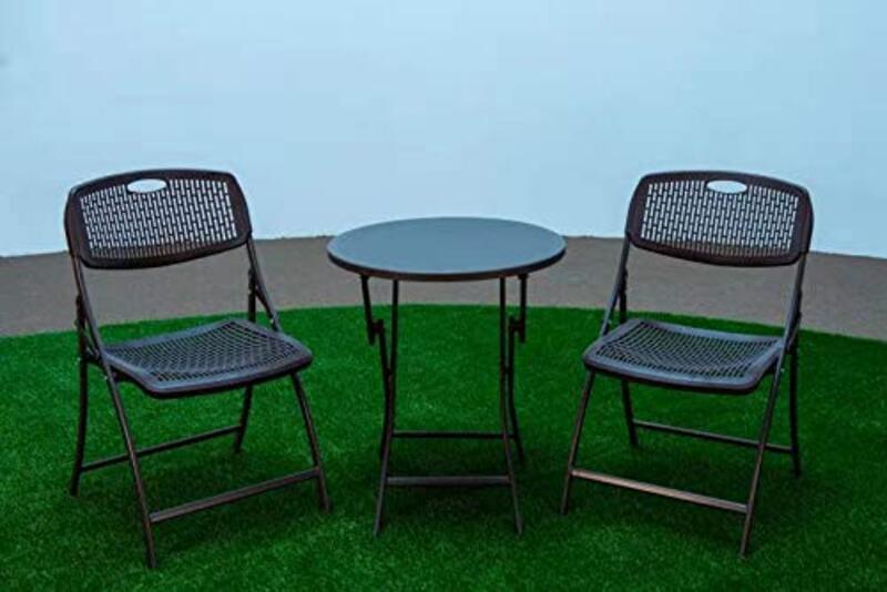 Ex Garden Chair with Table Set, Black