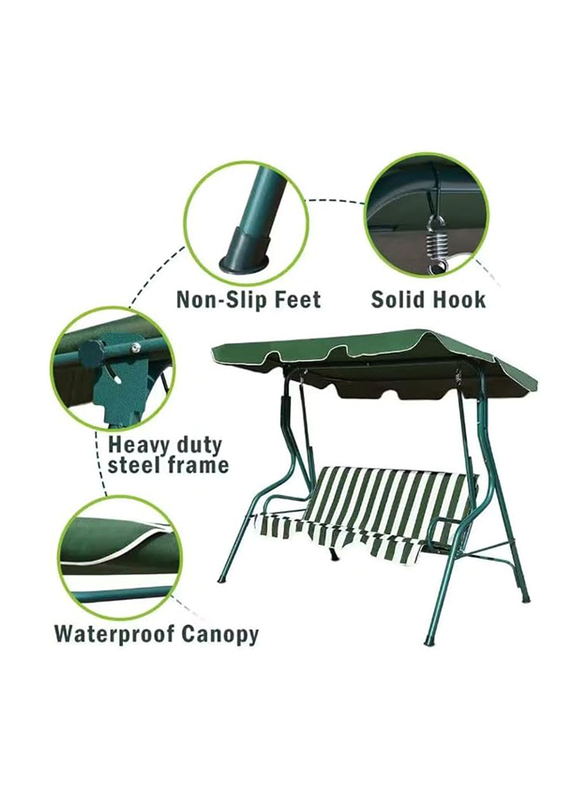 Yulan Sw002-0367 Outdoor Patio Swing Chair, Green