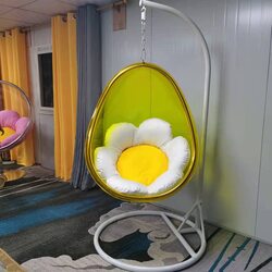 Yulan Transparent Transparent Oval Bubble Standing Chair, YL0T07-526, Yellow