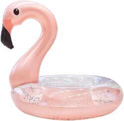 Yulan Flamingo Float Inflatable Baby Swim Ring, Light Pink