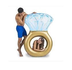 Giant Diamond Bling Inflatable Float Pool Ring, Multicolour