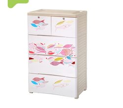 Yulan Fish Design Storage Cabinet, Multicolour