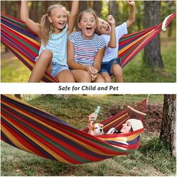 Yulan Comfortable Large Portable Hammock with Ropes for Outside Backyard Patio Garden Indoor, Yl21528-597, Red