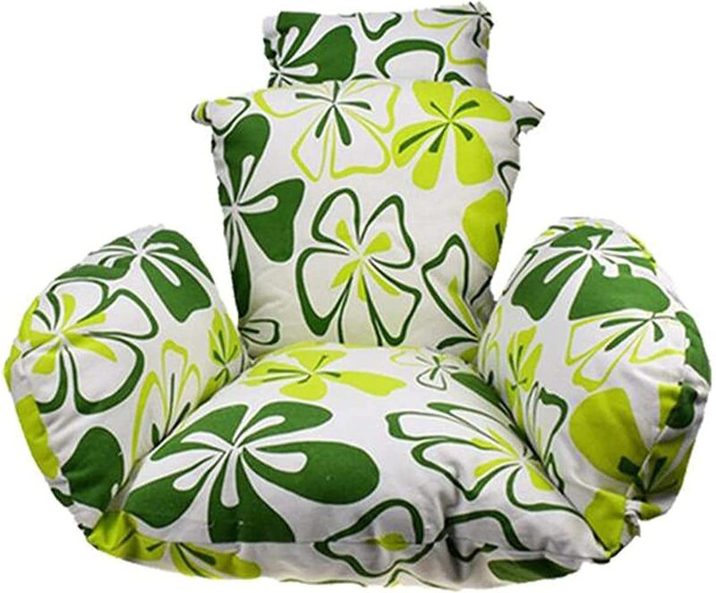 Yulan Hammock Chair Cushion, Green/White