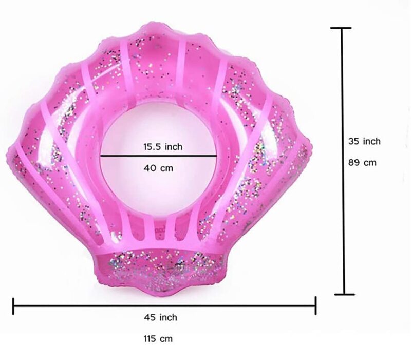 Yulan Seashell Inflatable Float Pool Ring, Pink