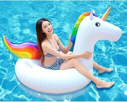 Nice2You Giant Unicorn Pool Floaters, 190 x 190cm, Multicolour
