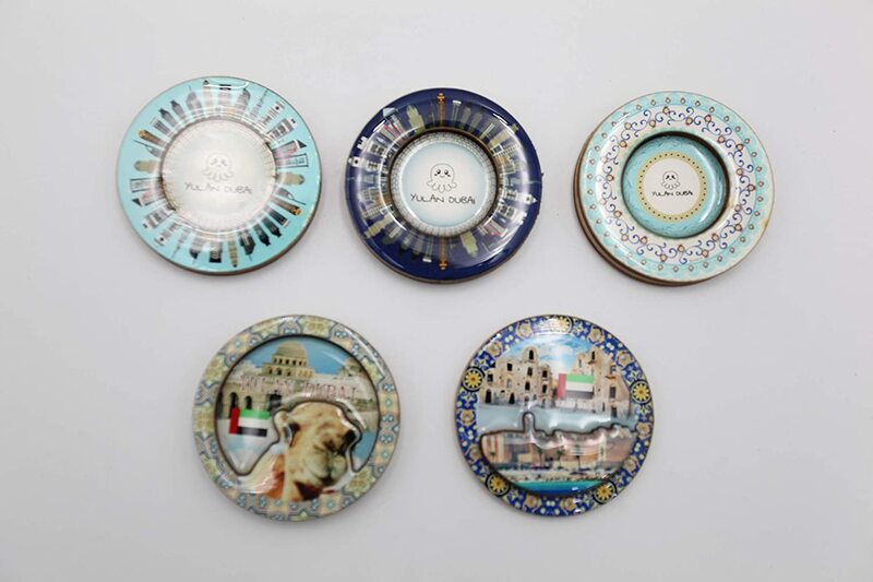 Yulan Dubai Souvenir Fridge Magnets, Multicolour, 5 Pieces