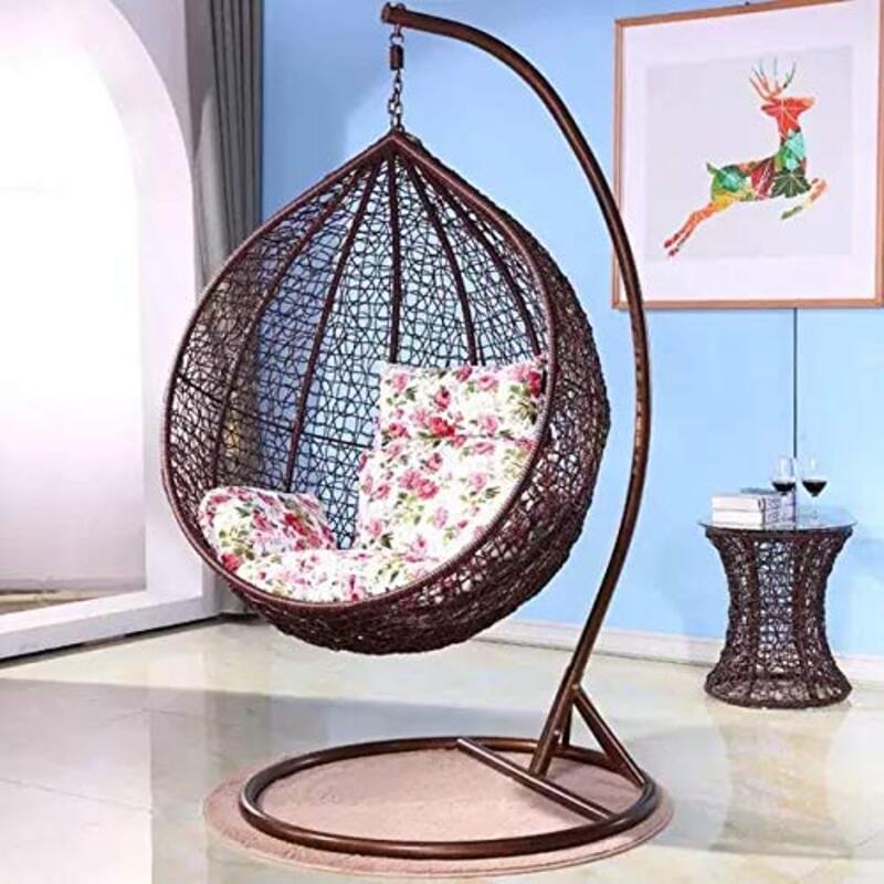 Ex Comfortable Hanging Chair Outdoor Patio Swing Hanging Chair, YL3-314, Brown